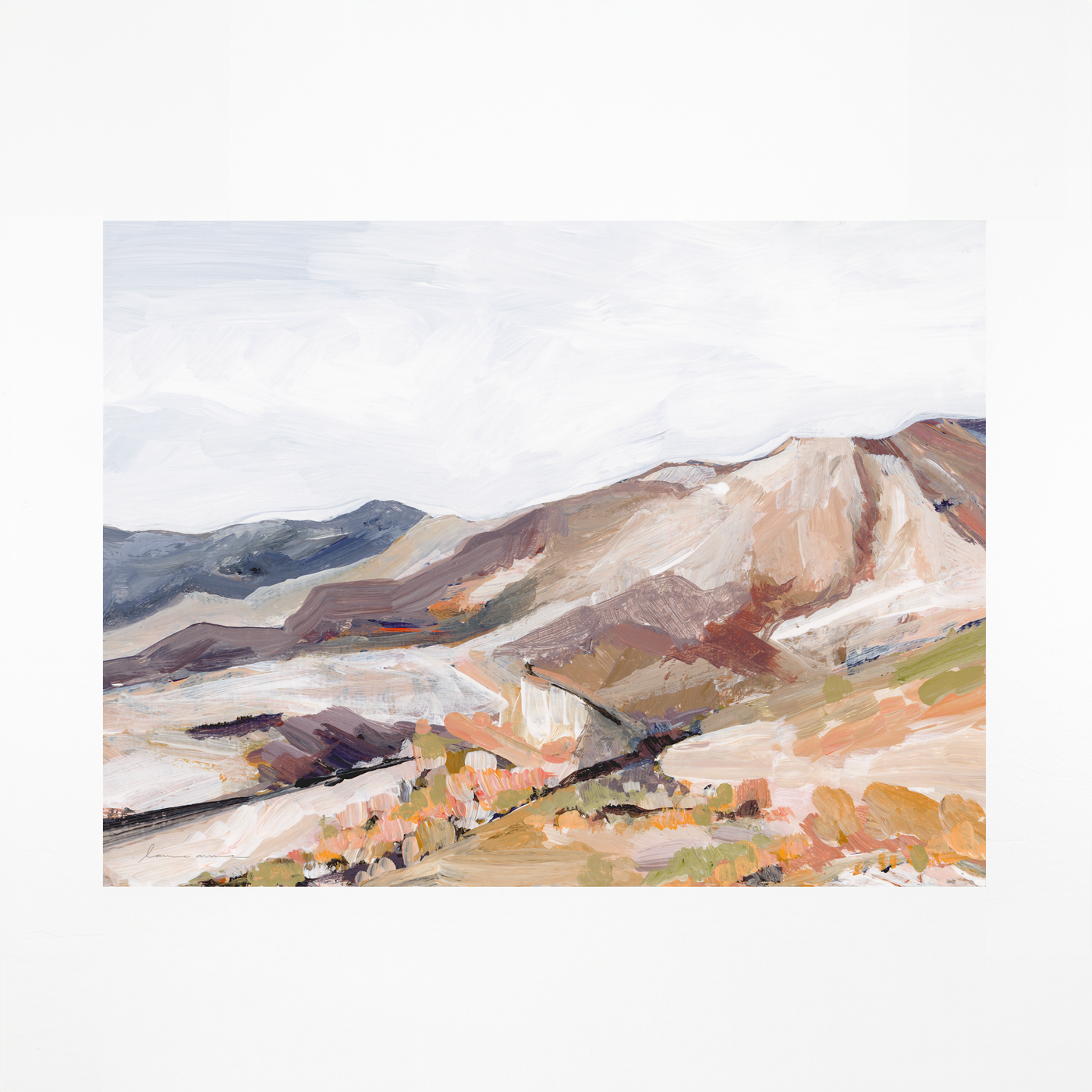 "Blush Mountain" Art Print